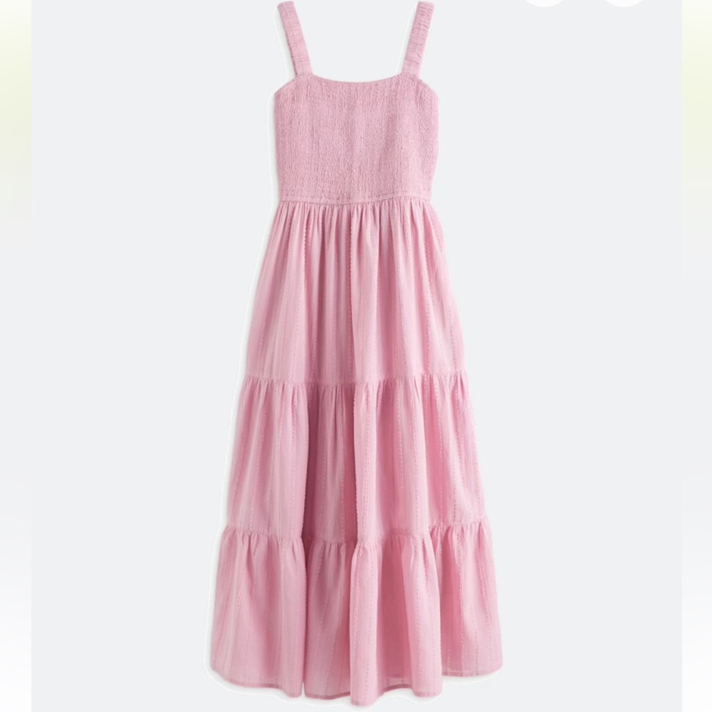 Pink Smocked Maxi Dress